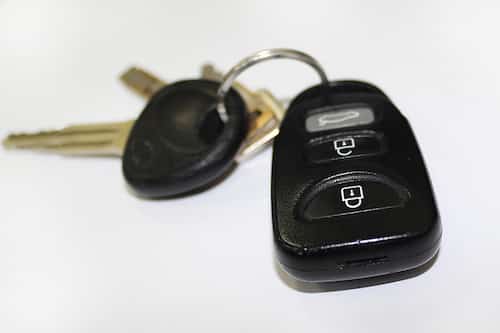 car keys and remote on a key ring
